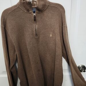 Polo by Ralph Lauren Men's Tan Zip-Up Sweater